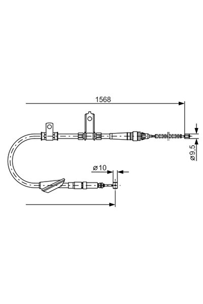 Bosch Cablu Frana De Parcare Land Rover Freelander 1