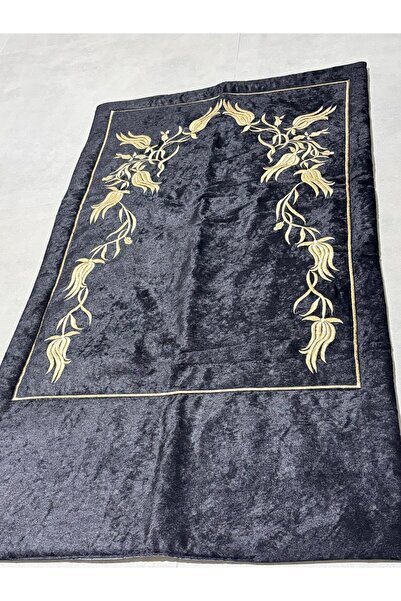 Mustgross Sırma Embroidered Luxury Prayer Rug – Single Velvet Prayer Rug & Stylish and High-Quality Prayer Mat