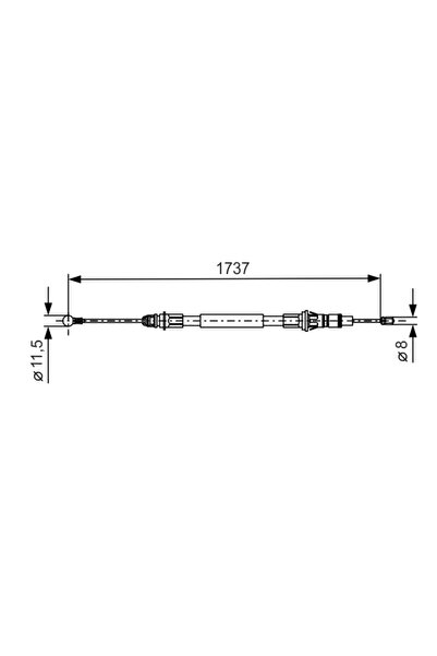 Bosch Жило за ръчна спирачка Nissan Interstar Bus/Interstar Body Opel Movano A