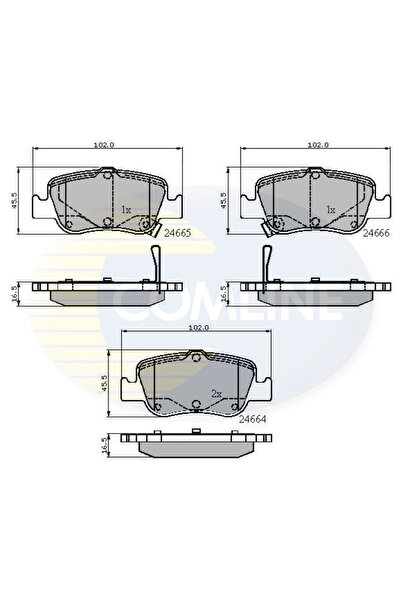 Comline Set Placute Frana Frana Disc Toyota Auris/Corolla Limuzina 2004-2019