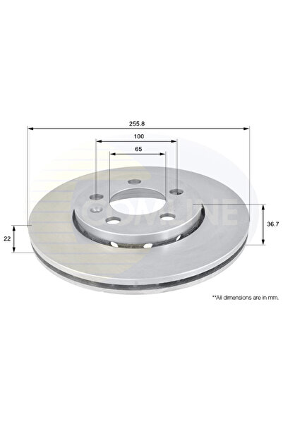 Comline Disc Frana Audi A1/A3 Seat Cordoba Vario/Ibiza 4/Leon
