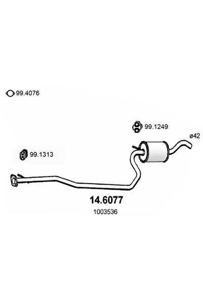 ASSO Toba Esapamet Intermediara Ford Fiesta 4/Fiesta Autoutilitara/Limuzina S...