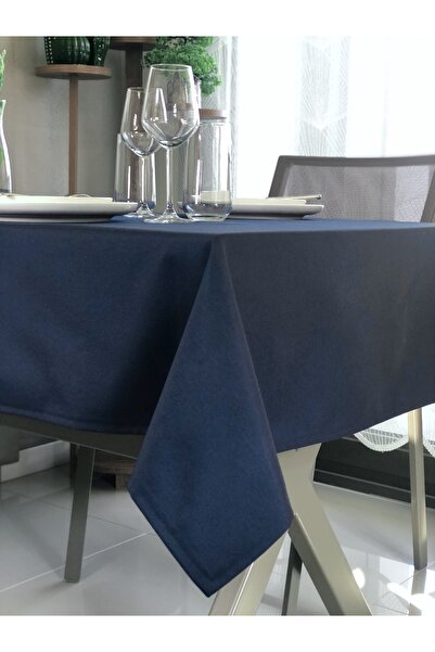 desen izmir American Service, 130 X 280 Navy Blue Tablecloth