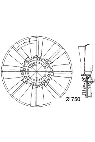 MAHLE Paleta Ventilator Racire Motor Mercedes-Benz Actros/Axor