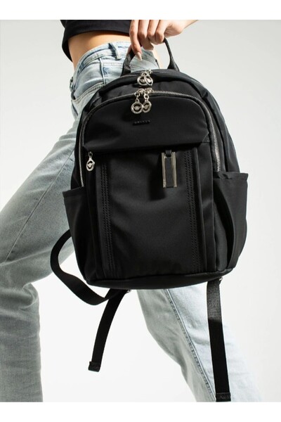 eflanmoda حقيبة ظهر ميجا ساتان متعددة الأقسام مقاس 36×26