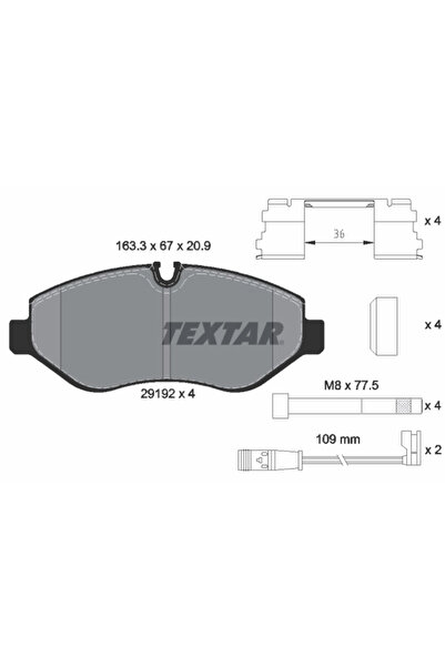 Krieger Set Placute Frana Frana Disc Mercedes-Benz Sprinter 3,5-T Bus/Sprinte...