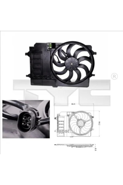 TYC Ventilator Radiator Mini Mini