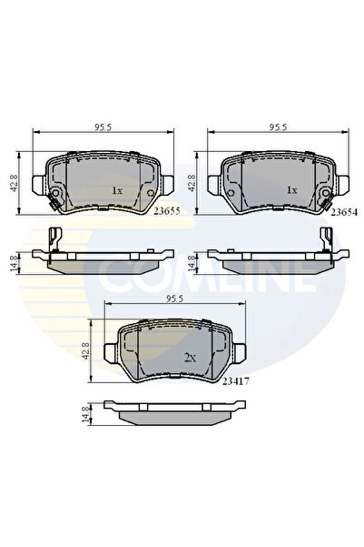 Comline Set Placute Frana Frana Disc Kia Venga Opel Astra G/Astra H/Meriva A ...