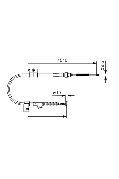 Bosch Жило за ръчна спирачка Nissan Terrano 2