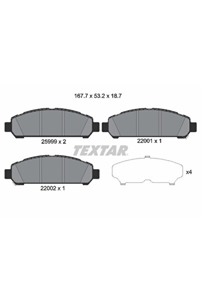 TEXTAR Комплект спирачни накладки за дискови спирачки Toyota Venza