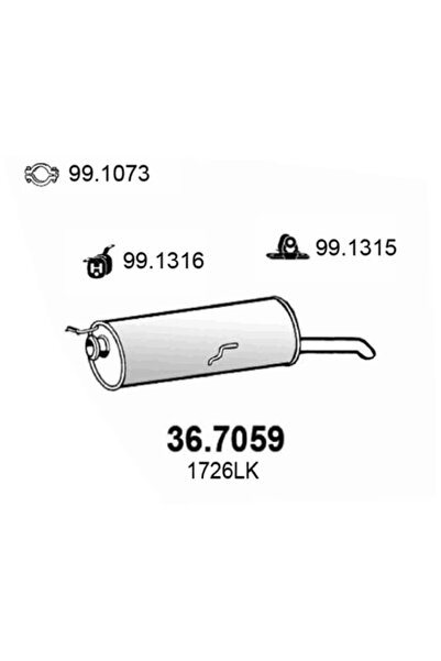 ASSO Toba Esapament Finala Peugeot 307/308 1