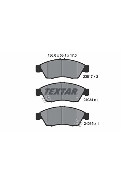 TEXTAR Set Placute Frana Frana Disc Suzuki Liana Suzuki (Changhe) Liana