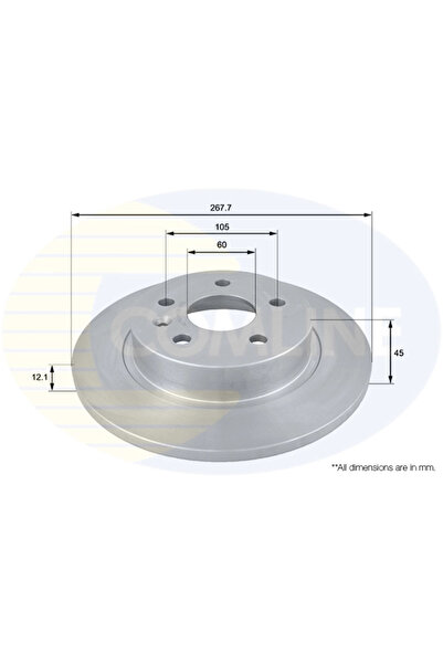 Comline Disc Frana Chevrolet Aveo/Cruze Opel Astra J/Mokka / Mokka 10