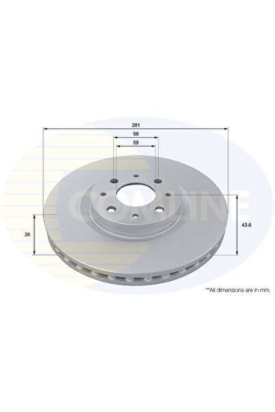 Comline Disc Frana Alfa Romeo Mito Chrysler Delta