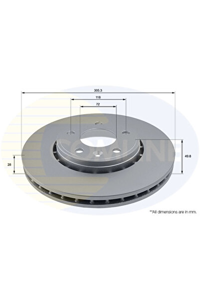 Comline Disc Frana Nissan Primastar Bus/Primastar Caroserie Opel Vivaro A Bus...