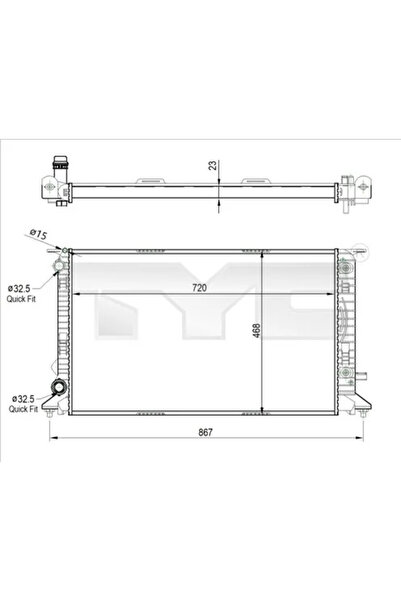 TYC Radiator Racire Motor Audi A4 Allroad B8/A4 B8/A5