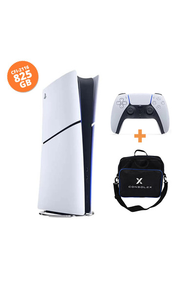 Sony PlayStation 5 Slim Dijital (CFI-2116 Avrupa) 825GB + Tek Kol + ConsoleX Taşıma Çantası