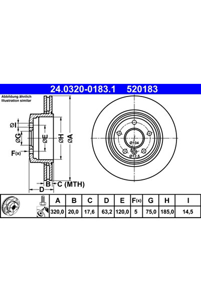 Ate Disc Frana Bmw 5/6