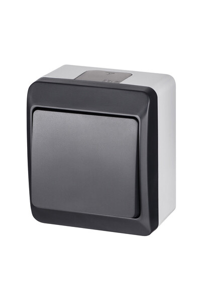 Other Întrerupător unipolar pentru scară HERMES, gri/antracit IP44