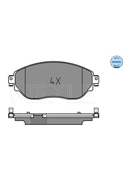 MEYLE Комплект спирачни накладки за преден мост, дискови спирачки Fiat Talent...