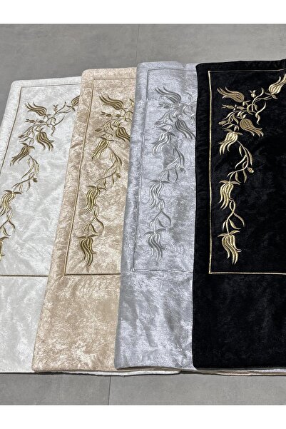 Mustgross Πολυτελές χαλί προσευχής με κέντημα – Μονό χαλί προσευχής από βελούδο & κομψό και ποιοτικό χαλί προσευχής