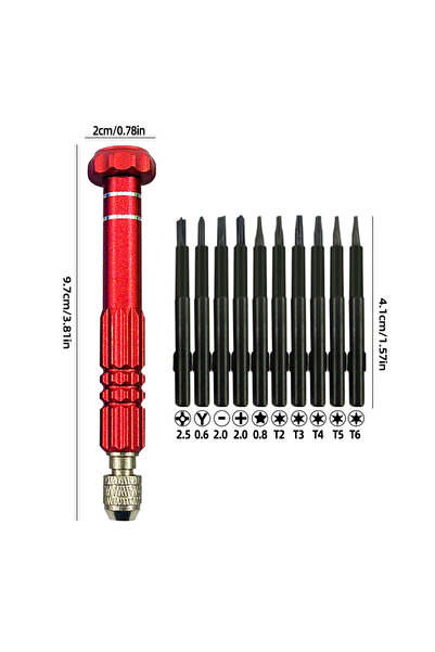 choice2 Red 10-in-1 Precision Screwdriver Set for Mobile Phones,Notebooks,and...