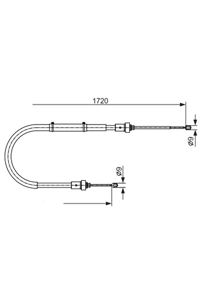 Bosch Cablu Frana De Parcare Dacia Duster Renault Duster