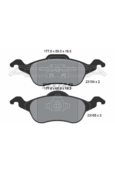 Krieger Set Placute Frana Frana Disc Ford Focus 1 Ford Australia Focus 1998-2009
