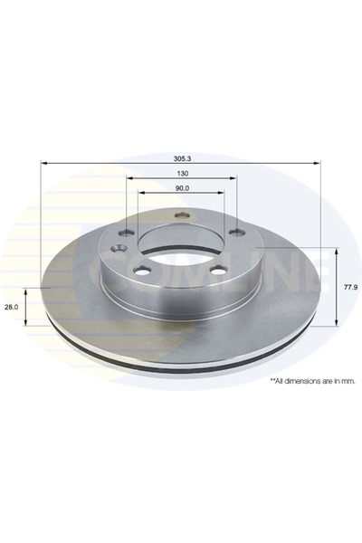 Comline Disc Frana Nissan Interstar Bus/Interstar Caroserie Opel Movano A Bus...