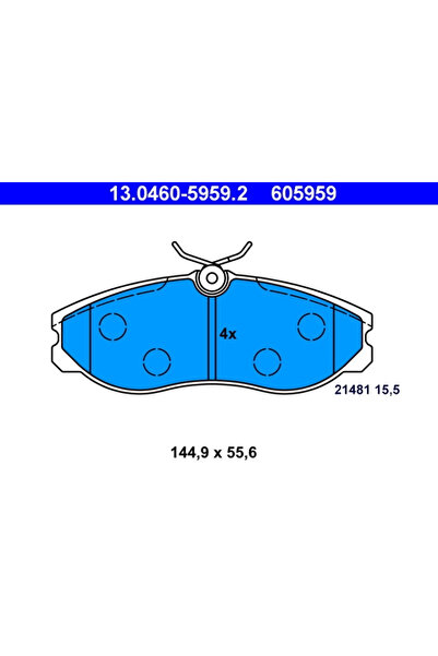 Ate Brake pad set disc brake NISSAN SERENA (C23) 1991-2001