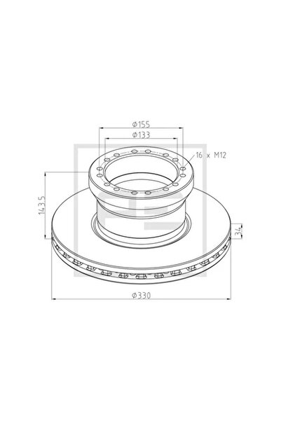 PE AUTOMOTIVE Disc Frana Fata Daf Lf 45