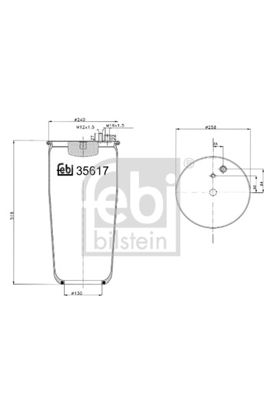 FEBI BILSTEIN Въздушни окачващи маншони заден десен мост Man Foc/Tga/Tgs 1