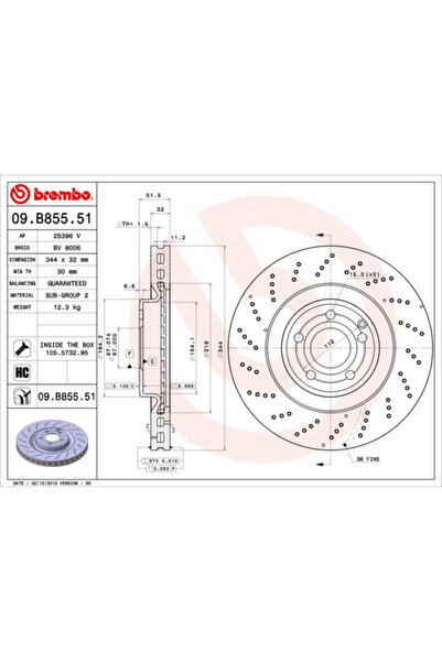 Brembo Set Discuri Frana Mercedes-Benz Cls 2011-2017