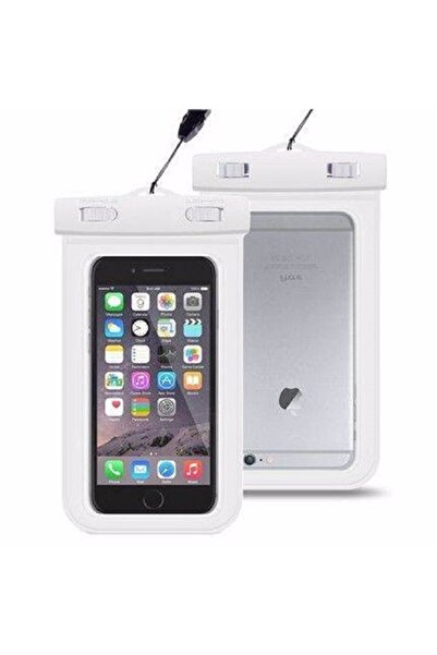 Rainbow Transparent Waterproof Phone Case Wallet White