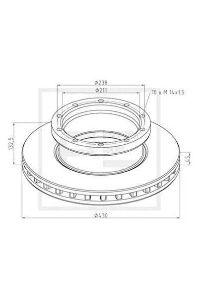 PE AUTOMOTIVE Disc Frana Fata Si Spate Mercedes-Benz Actros/Atego/Axor 2