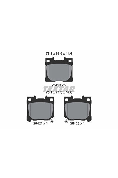 TEXTAR Комплект спирачни накладки за дискови спирачки Toyota Corolla/Yaris