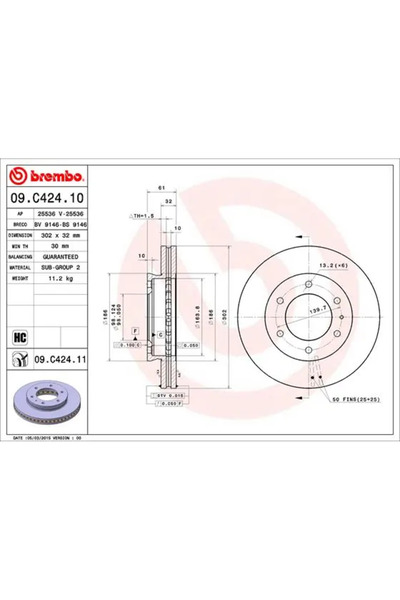 Brembo Disc Frana Ford Ranger Ford Asia & Oceania Ranger