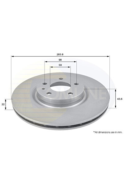 Comline Дискова спирачка Alfa Romeo 156/164/Gt Fiat Croma