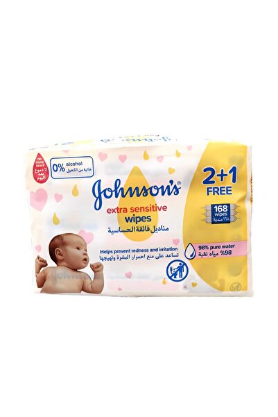 Johnson Johnson's Baby Ultra Sensitive Wipes - 168 Wipes