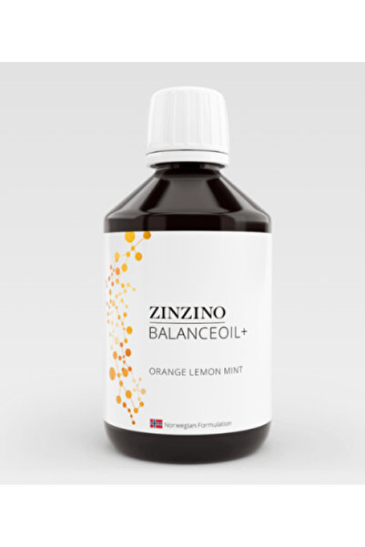 Zinzino Balance Oil+, Omega 3, Vitamin D, 300 ML, Portakal Limon Nane, 1 Adet