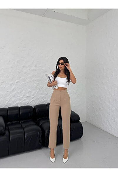 EmcyFiora Kadın Pantolon Biyeli Yüksel Bel (EF)