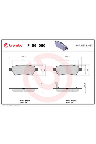 Brembo Set Placute Frana Frana Disc Nissan Navara NP300/Pathfinder 3/Xterra