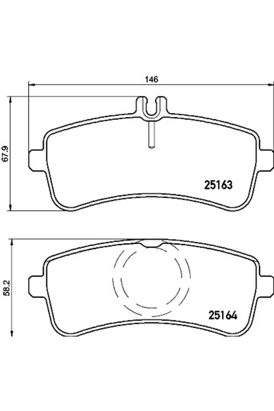 Brembo Set Placute Frana Frana Disc Mercedes-Benz Amg/S-Class/Sl