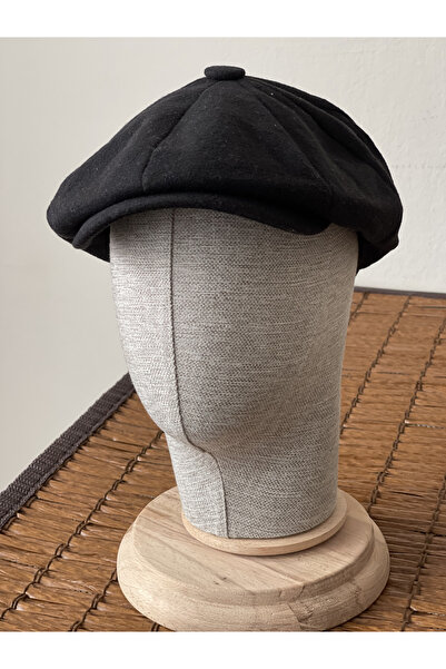 Rupen Kraft Șapcă de iarnă pentru bărbați, în stil britanic, din lână neagră,...