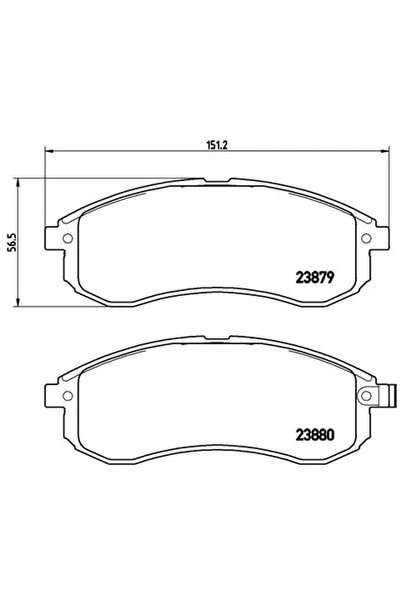 Brembo Комплект спирачни накладки за дискови спирачки Mitsubishi L200