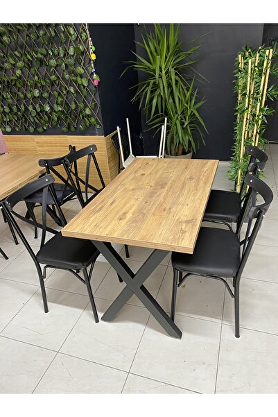 4 Kişilik Yemek Masası Cafe Masa Sandalye