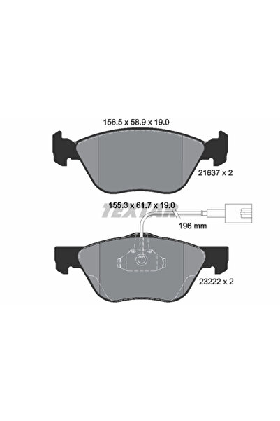 TEXTAR Комплект спирачни накладки за дискови спирачки Alfa Romeo 166
