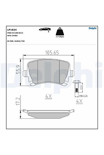 DELPHİ Set Placute Frana Frana Disc Audi A3/Tt Seat Leon