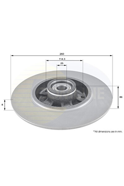 Comline Disc Frana Renault Fluence/Megane 3