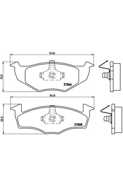 Brembo Set Placute Frana Frana Disc Seat Arosa Skoda Fabia 1 1992-2015